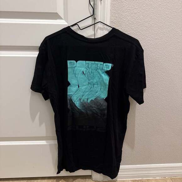 Meta Datto Black Short Sleeve T-Shirt with Blue Logo, Men's M - Picture 2 of 4